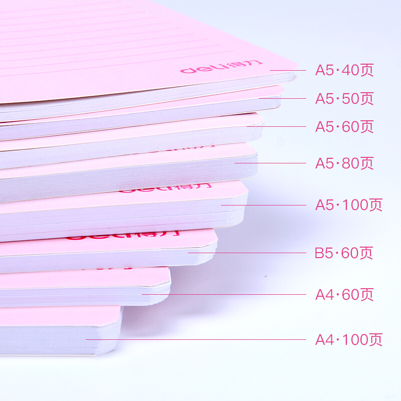 得力（deli） 7684 螺旋裝訂本 記事本 A5/80頁 6本裝_http://02394.cn/img/images/C201902/1550813612212.jpg