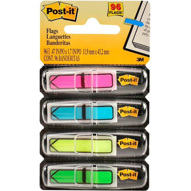 3M（Post-it） 684-ARR4 箭頭指示標(biāo)簽/報(bào)事貼 24片*4色/包_http://02394.cn/img/images/C201902/1551164401992.jpg