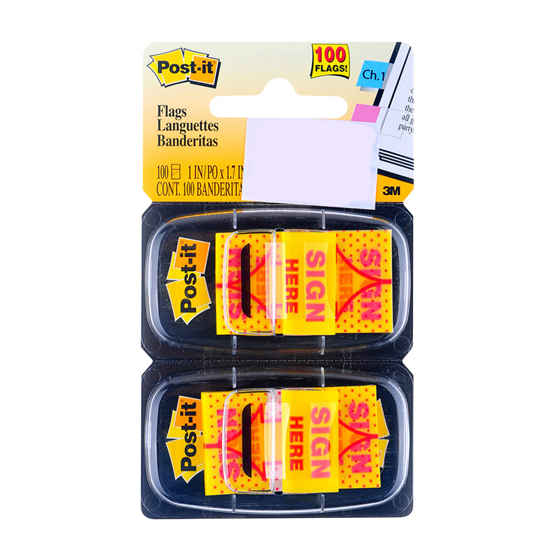 3M（Post-it） 680-SH2 指示標(biāo)簽/簽名標(biāo)簽/箭頭提示標(biāo)簽 25.4*43.2mm 100張/卡_http://02394.cn/img/images/C201902/1551166120600.jpg