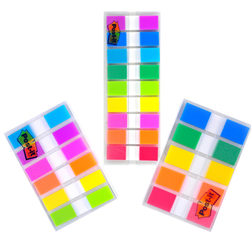 3M（Post-it） 683-9CF 透明抽取式指示標簽 12*44mm 10張*9色/包_http://02394.cn/img/images/C201902/1551167452725.jpg