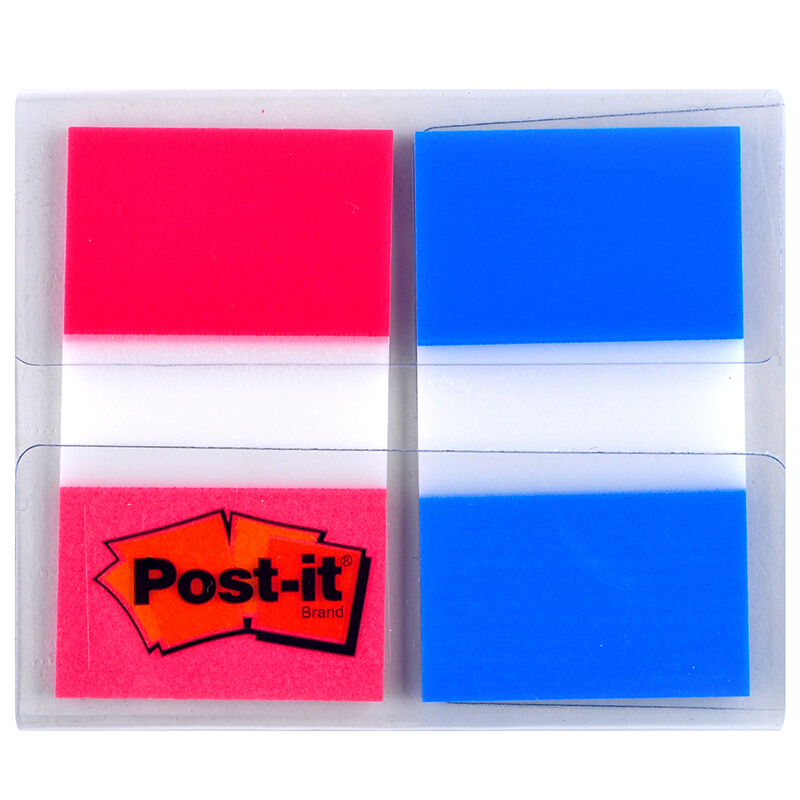 3M（Post-it） 680-2PK-1 透明指示標(biāo)簽/報(bào)事貼 紅藍(lán) 20張*2色/包_http://02394.cn/img/images/C201902/1551167817142.jpg