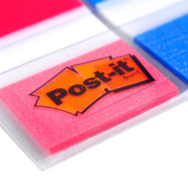 3M（Post-it） 680-2PK-1 透明指示標(biāo)簽/報(bào)事貼 紅藍(lán) 20張*2色/包_http://02394.cn/img/images/C201902/1551167817153.jpg