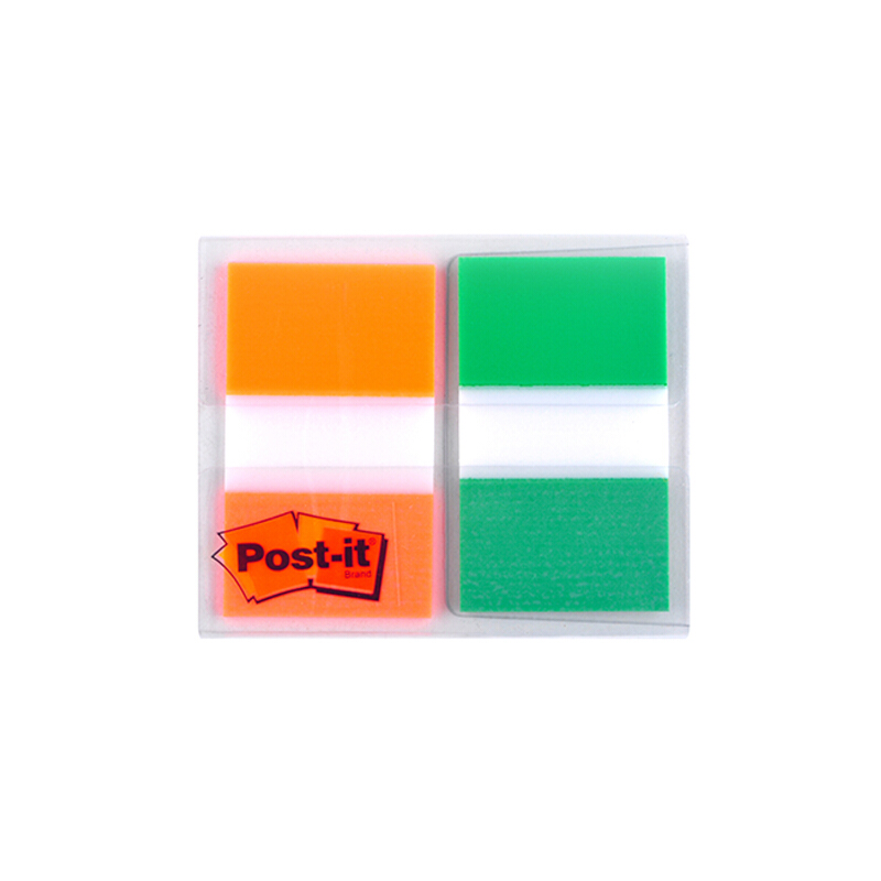 3M（Post-it） 680-2PK-2 透明指示標(biāo)簽/報(bào)事貼 綠橙 20張*2色/包_http://02394.cn/img/images/C201902/1551170435024.jpg