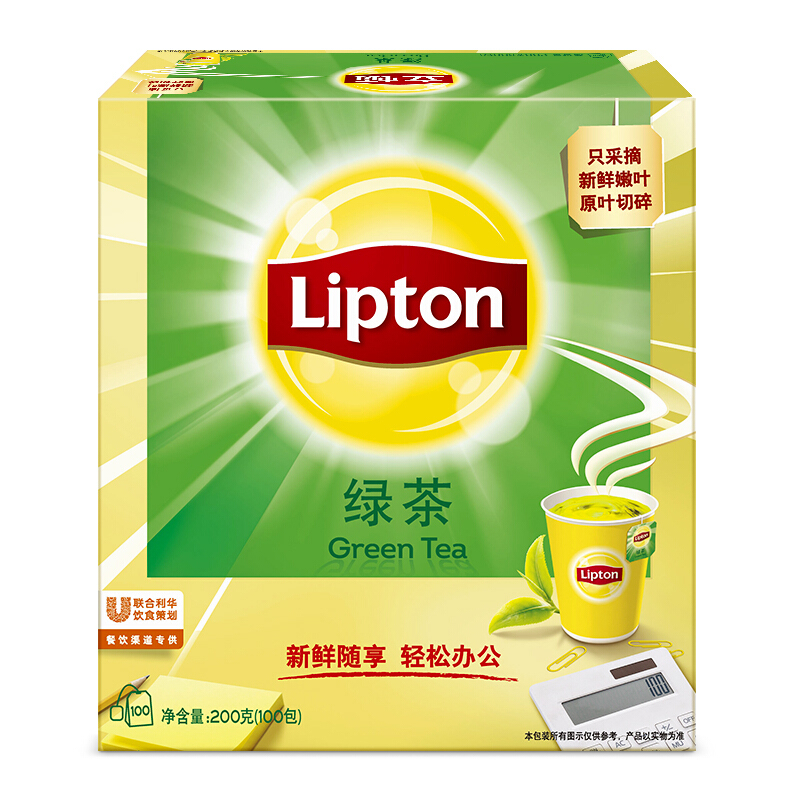 立頓（Lipton） 茶葉 100包200g 袋泡茶茶包(綠茶)_http://02394.cn/img/images/C201902/1551337854625.jpg