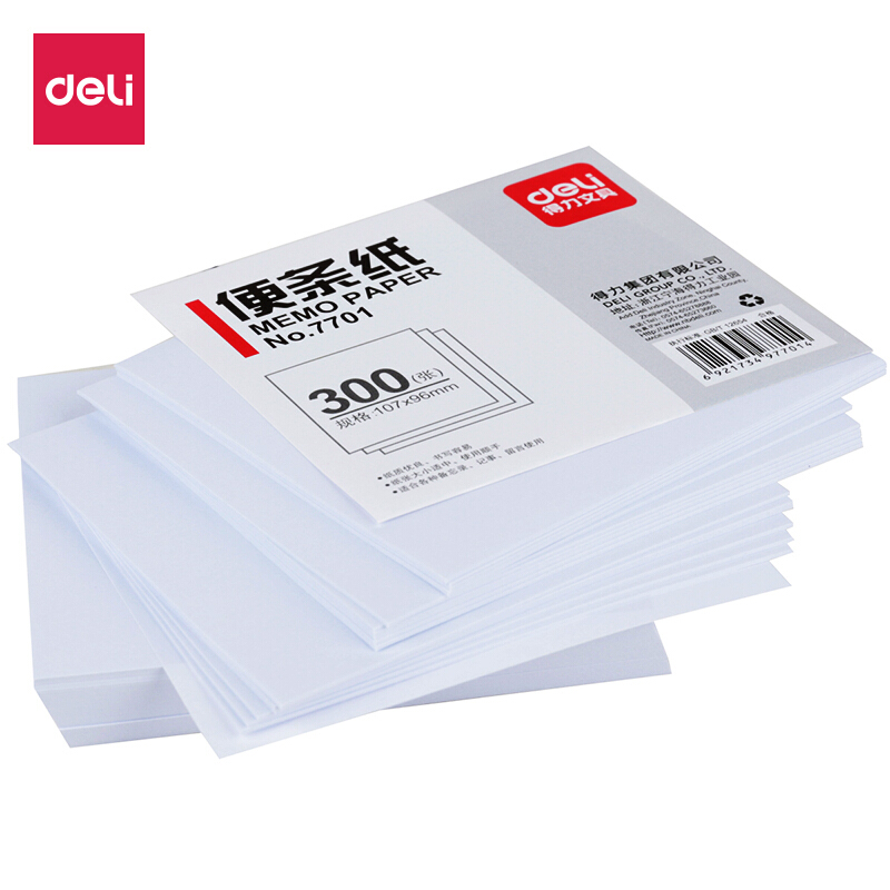 得力（deli） 7701 便簽紙/便條紙（107*96mm）300張 _http://02394.cn/img/images/C201903/1551853793608.jpg