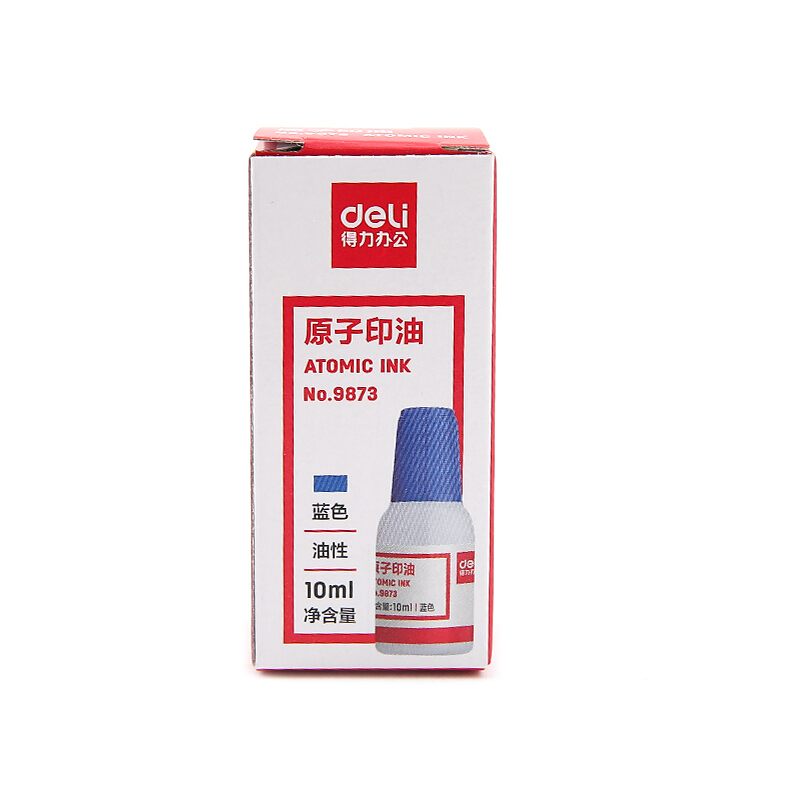 得力（deli） 9873 原子快干印油 印泥 10ml(藍色)_http://02394.cn/img/images/C201903/1552008474354.jpg