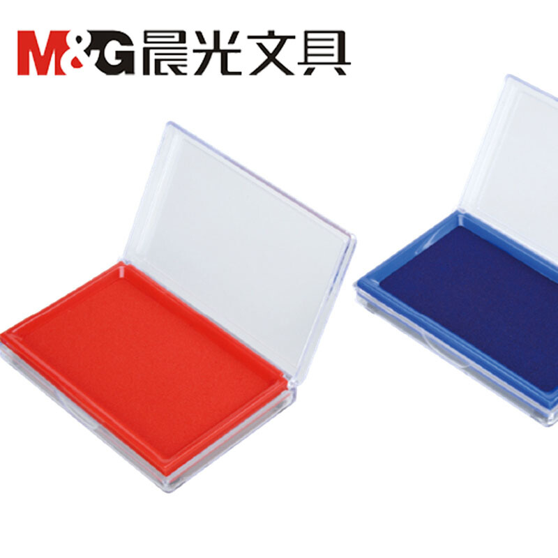 晨光（M&G） AYZ97513 財務(wù)專用方形透明快干印臺印泥138*88mm(藍色)_http://02394.cn/img/images/C201903/1552026369787.jpg