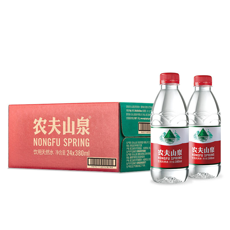 農(nóng)夫山泉（NONGFU SPRING） 380ml  飲用天然水 1*24瓶 整箱_http://02394.cn/img/images/C201903/1552381569684.jpg