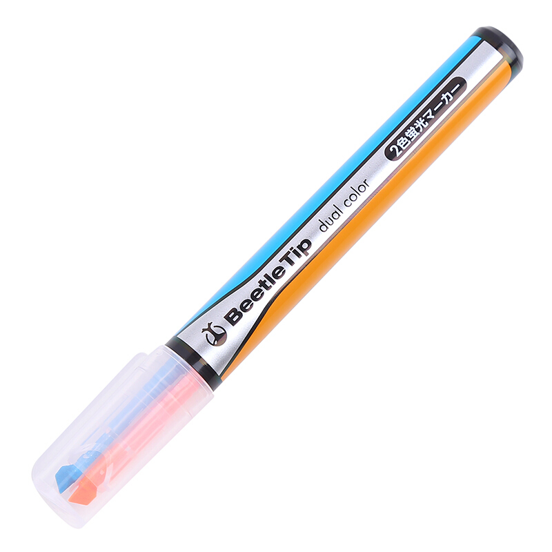 國譽(yù)(KOKUYO)雙色甲殼蟲雙頭熒光筆PM-L303-3S_http://02394.cn/img/images/C201906/1560924731609.jpg