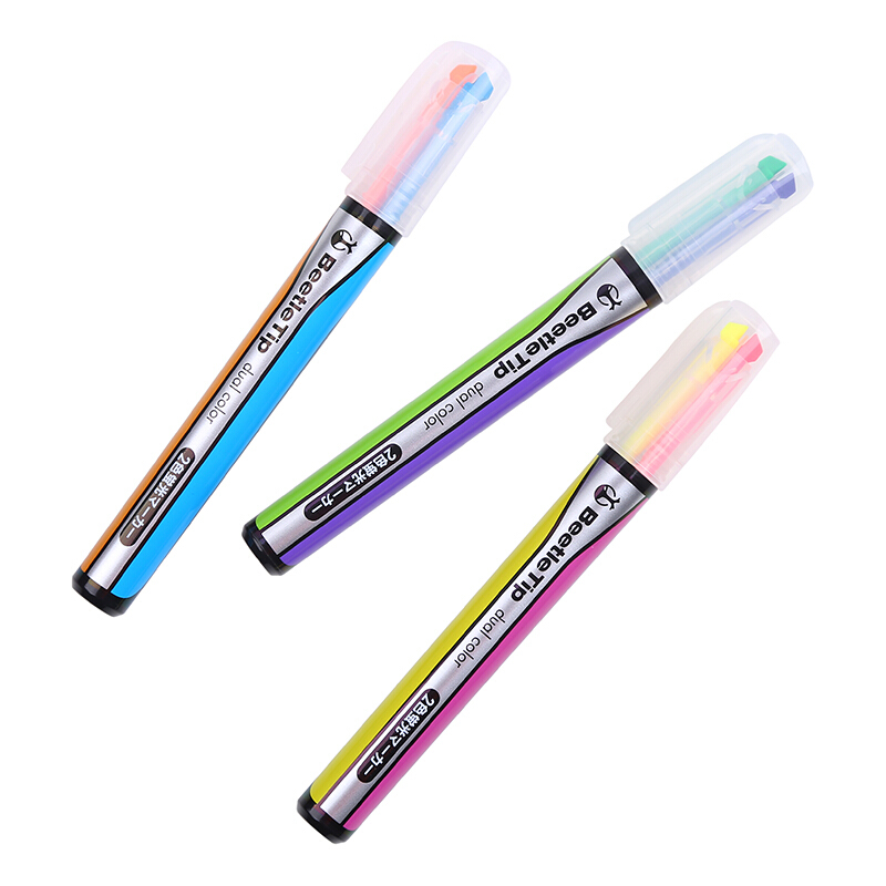 國譽(yù)(KOKUYO)雙色甲殼蟲雙頭熒光筆PM-L303-3S_http://02394.cn/img/images/C201906/1560924734702.jpg