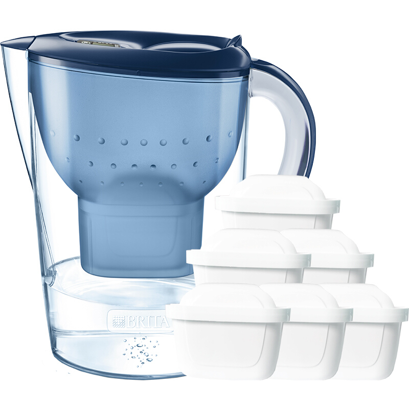 碧然德(BRITA)濾水壺 Marella藍色3.5L 1壺6芯_http://02394.cn/img/images/C201907/1562922637470.jpg