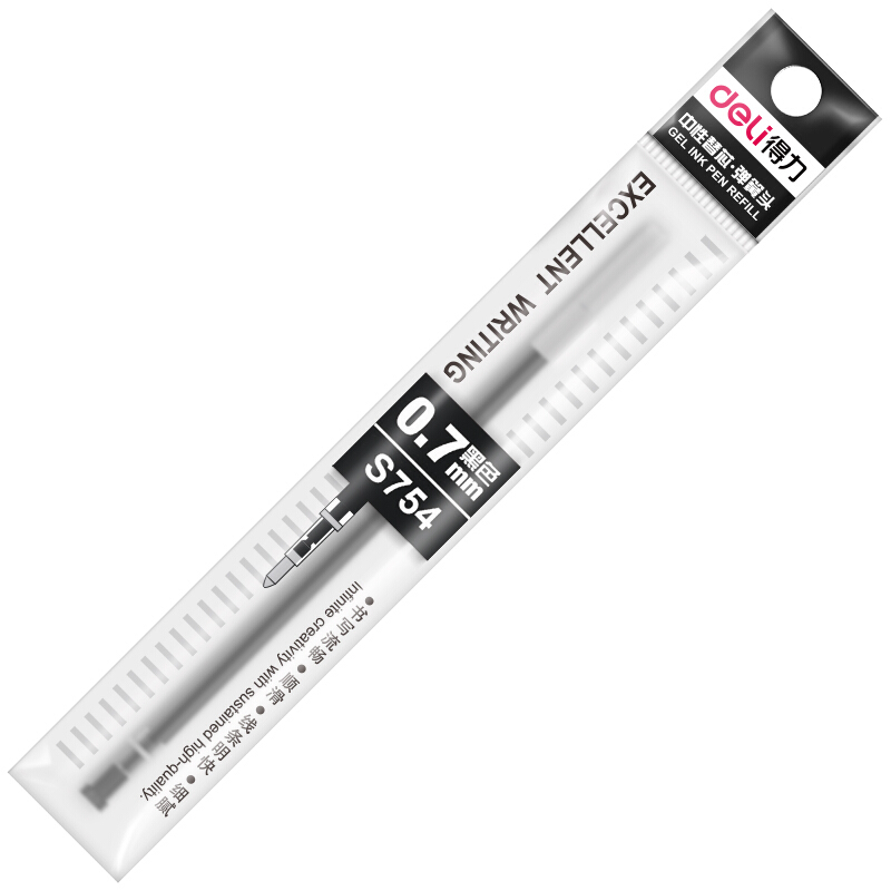 得力（deli）S754 中性筆芯 簽字筆芯0.7mm 20支/盒 (黑色)_http://02394.cn/img/images/C201910/1570756139141.jpg