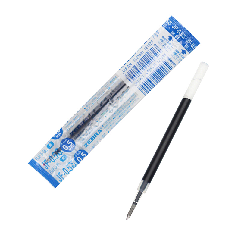 斑馬（ZEBRA）0.5mm按動中性筆芯 RJF5-BL/10支裝(藍(lán)色筆芯)_http://02394.cn/img/images/C202007/1594368572906.jpg
