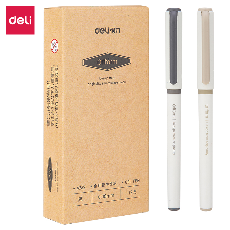 得力（deli）A262 零系中性筆 黑色簽字筆 0.38mm 12支/盒_http://02394.cn/img/images/C202009/1599449454860.jpg