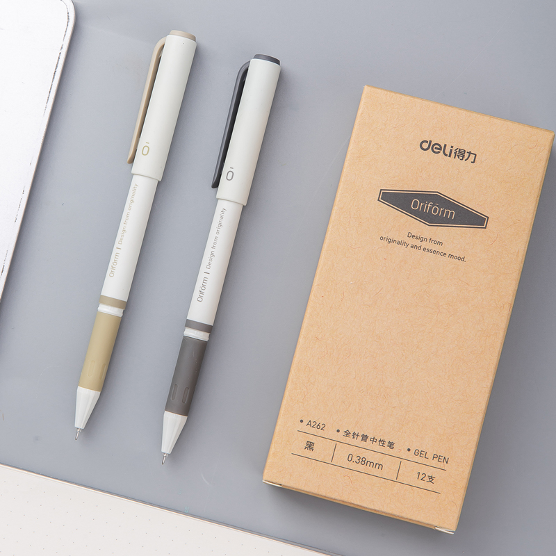 得力（deli）A262 零系中性筆 黑色簽字筆 0.38mm 12支/盒_http://02394.cn/img/images/C202009/1599449462208.jpg