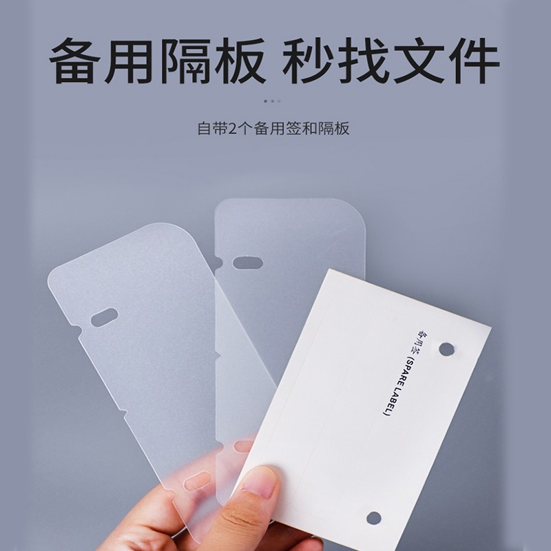 得力（deli） PE110-T A4打孔透明文件夾 半透明色_http://02394.cn/img/images/C202009/1600852319842.jpg