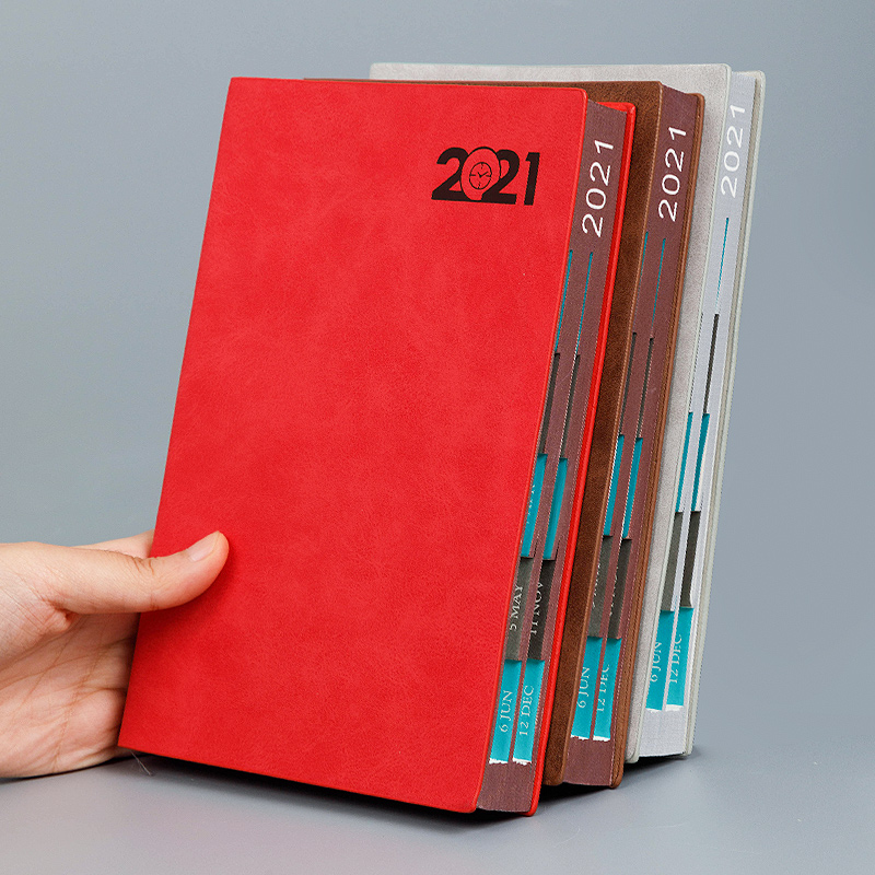朗捷 2021年 日程本 A5 效率手冊(cè) 紅色（2021年單本）_http://02394.cn/img/images/C202012/1606807607934.jpg