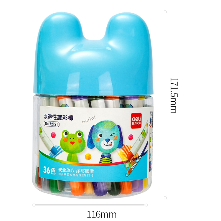 得力(deli) 36色 水溶性油畫棒 可水洗蠟筆 72121_http://02394.cn/img/images/C202103/1615965107702.jpg