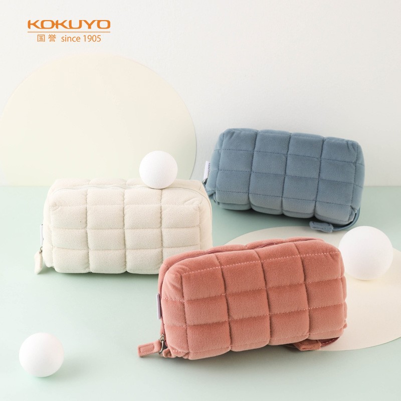 國譽（KOKUYO）學生辦公收納包枕枕包滌綸帆布筆袋淺粉中號WSG-KUK261LP_http://02394.cn/img/images/C202110/1634277415150.jpg