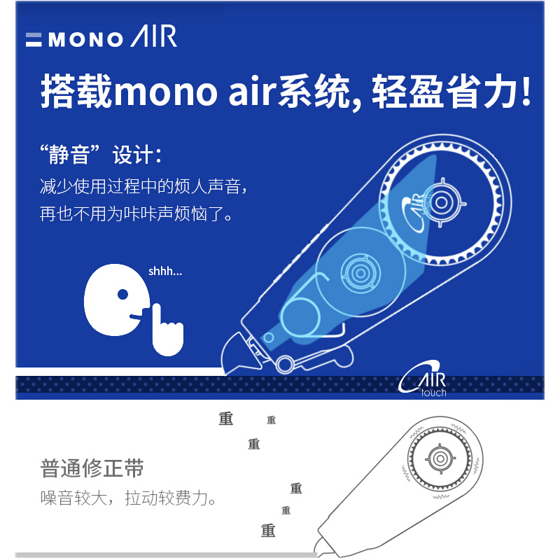 TOMBOW蜻蜓修正帶多彩涂改帶替芯可換長10M 黑色本體九個裝CT-CAX5C_http://02394.cn/img/images/C202110/1634278350869.jpg