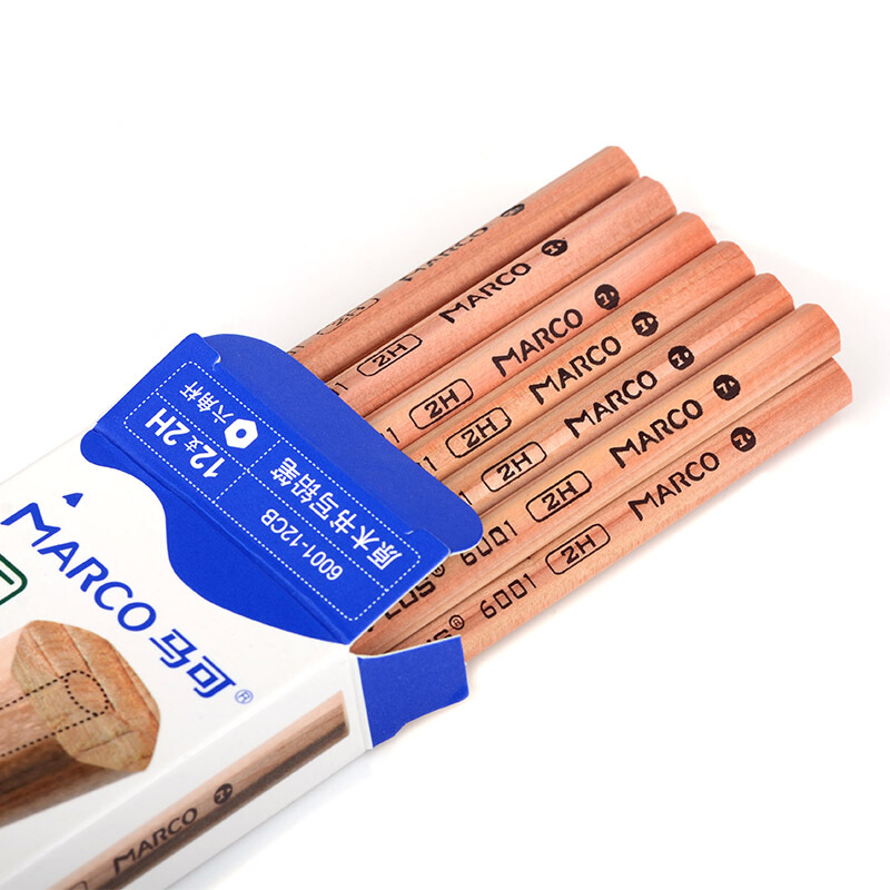 馬可（Marco） 6001-12CB 書寫鉛筆 原木色六角桿（2H）_http://02394.cn/img/sp/102/1f2d07a0-85dd-4b2a-8d02-0bda58e446bf.jpg