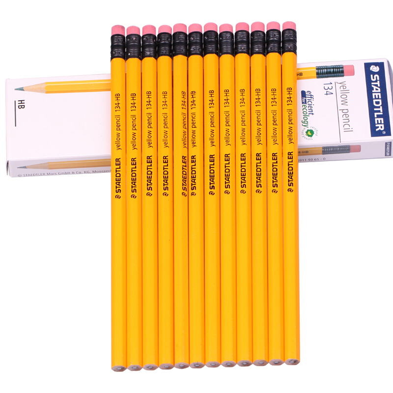 施德樓（Staedtler） 134 黃桿鉛筆 帶橡皮頭 12支裝（HB）_http://02394.cn/img/sp/102/678471d3-11df-4155-8d50-decb06d3cf97.jpg