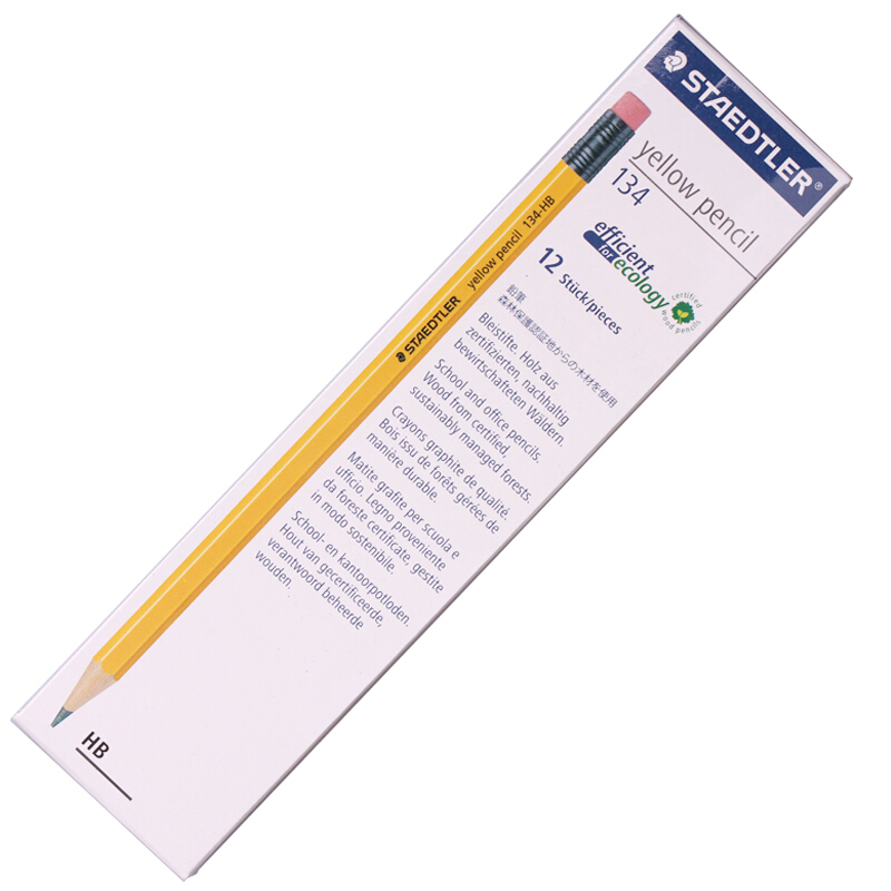 施德樓（Staedtler） 134 黃桿鉛筆 帶橡皮頭 12支裝（HB）_http://02394.cn/img/sp/102/d733e88a-3b20-45bc-9587-991389ff06b4.jpg