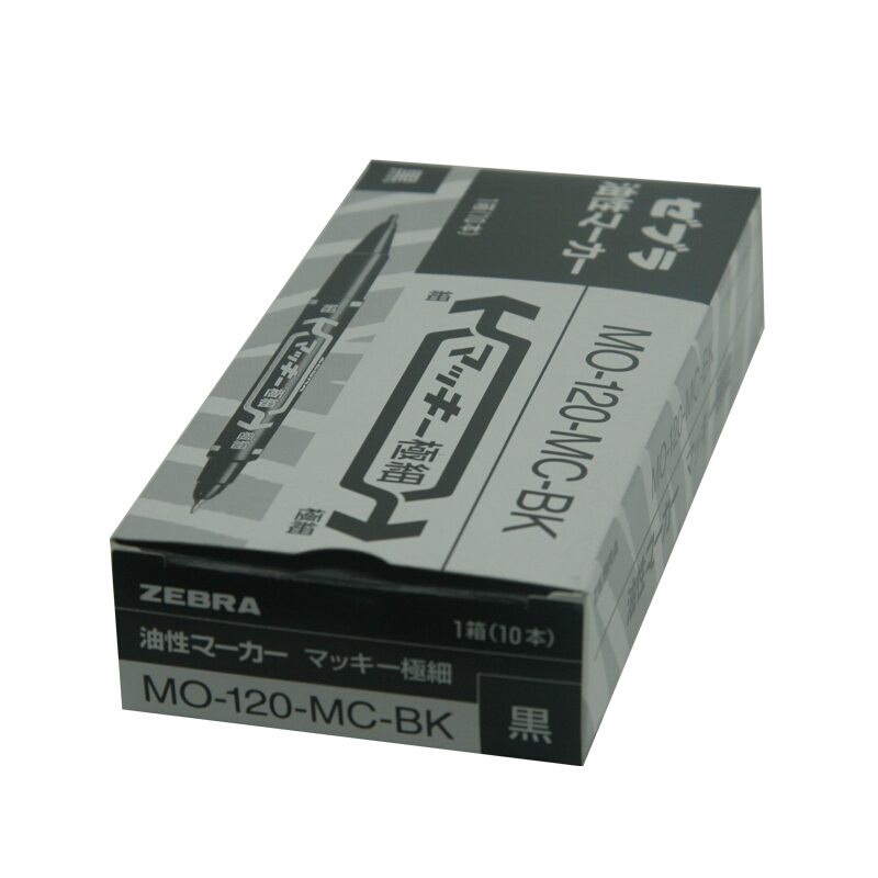 斑馬（ZEBRA） MO-120-MC-BK 小雙頭記號(hào)筆 單支裝（黑色）_http://02394.cn/img/sp/104/abef02b4-80a9-4091-81a8-6034688b39be.jpg