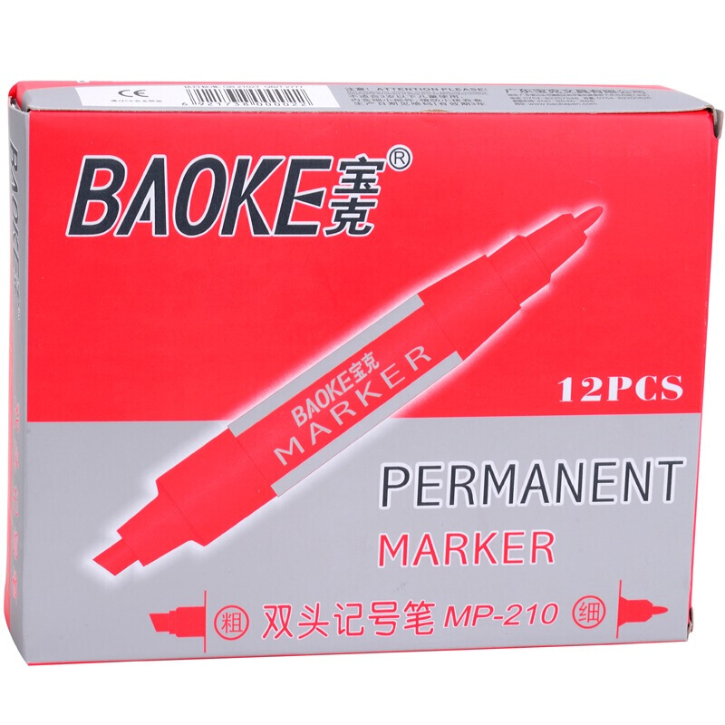 寶克（BAOKE） MP-210 油性大雙頭記號筆 12支/盒（紅色）_http://02394.cn/img/sp/104/ff05cf59-cc49-417c-8170-9b67ec9a46e9.jpg