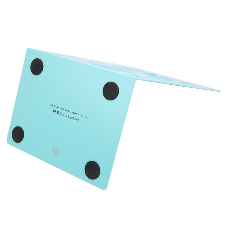 晨光（M&G） ABS91718 樹影金屬鐵書立2片/付 6.8英寸（藍色）_http://02394.cn/img/sp/159/0a41a181-5005-4012-853b-60dc3510cde1.jpg