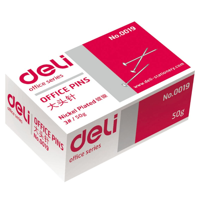得力（deli） 0019 辦公專用3號鍍鎳裝大頭針 100枚盒 （10盒裝）_http://02394.cn/img/sp/160/47a2bb27-f8d4-480d-86d8-e0b91e316cf3.jpg