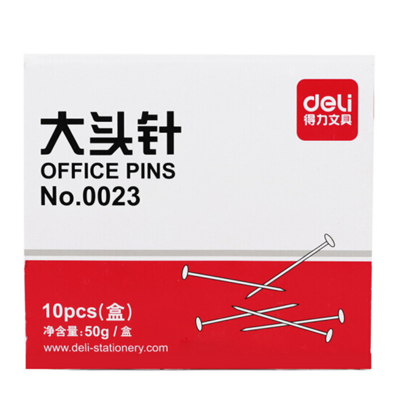 得力（deli） 0023 PP盒裝大頭針 單盒 50g盒 _http://02394.cn/img/sp/160/da2a1079-be64-4bb9-b31e-2ff111e9f064.jpg