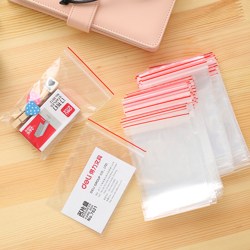 得力（deli） 3023 自封袋(透明)-4號(100個(gè)/包)120ｘ85mm0.04mm_http://02394.cn/img/sp/206/2ae3d5aa-a61e-4d2b-a098-f8d21037835c.jpg