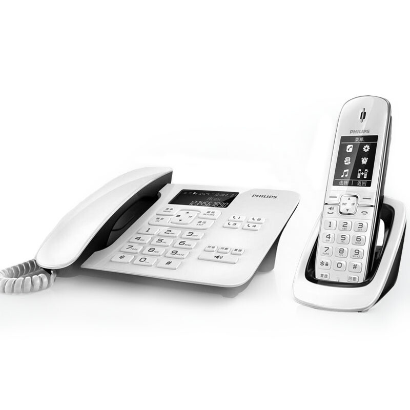 飛利浦（PHILIPS） DCTG492 語音報號黑名單中文數(shù)字子母機一拖一家用辦公會議坐固定固話無線電話機座機無繩電話機（白色）_http://02394.cn/img/sp/2147/baa59989-d853-4300-b684-10a7d380c986.jpg