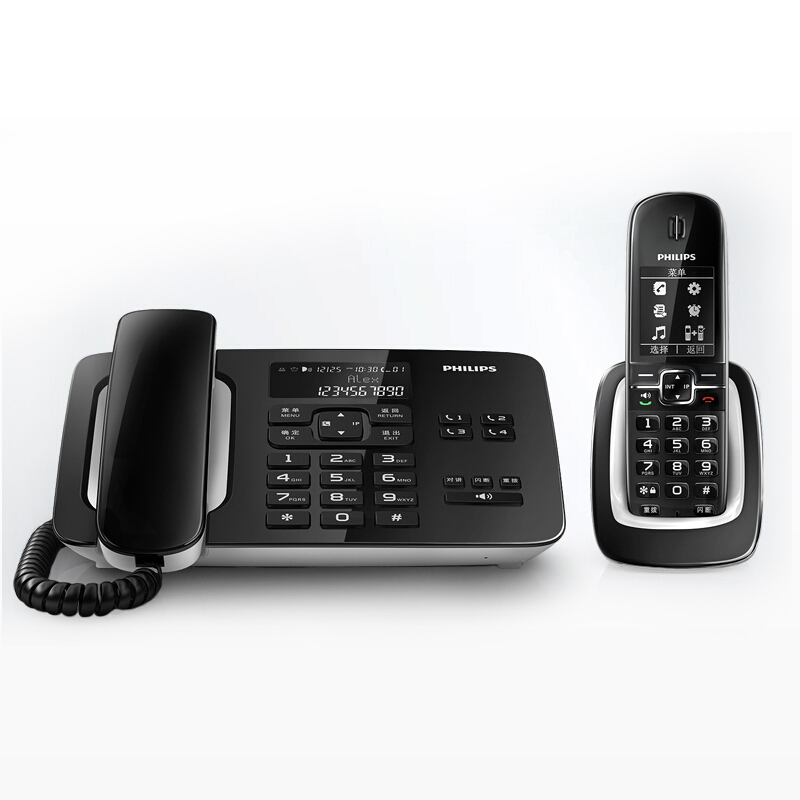 飛利浦（PHILIPS） DCTG492 語音報(bào)號黑名單中文數(shù)字子母機(jī)一拖一家用辦公會議坐固定固話無線電話機(jī)座機(jī)無繩電話機(jī)（黑色）_http://02394.cn/img/sp/2147/ee73f0ac-a100-4491-9572-5a03bc005f23.jpg