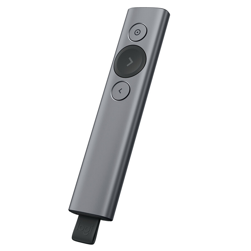 羅技（Logitech） Spotlight 無線演示器 投影筆 翻頁器 非激光筆 演示筆 演講神器 放大聚焦液晶屏可顯 (灰色) _http://02394.cn/img/sp/242/428f7f70-424b-4e9d-8e7b-97c56e456279.jpg