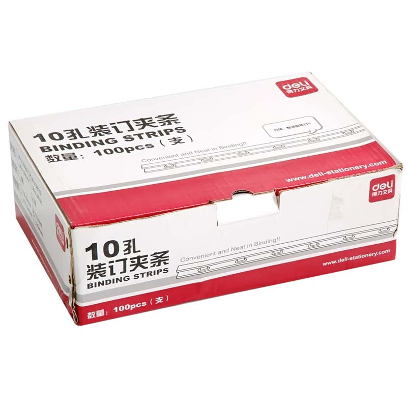 得力（deli） 3830 10孔裝訂夾條 17.5mm 100支/盒 可裝訂170頁（黑色）_http://02394.cn/img/sp/254/ae2382a8-675d-49ba-949c-bacbf85897b3.jpg
