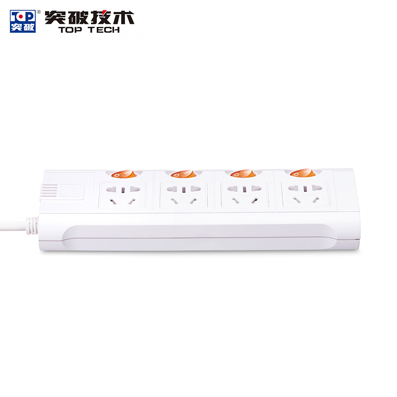 突破（TOP） TZ-D4K4 新國標(biāo)帶兒童保護(hù)門插座接線板智能過載自動斷電分控獨(dú)立開關(guān)4孔3米 3米線長_http://02394.cn/img/sp/2541/e195df59-e323-4489-9b85-26708511859f.jpg