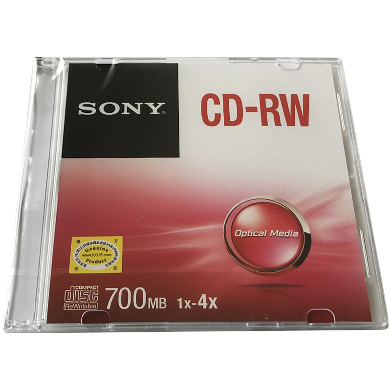 索尼（SONY） CD-RW 光盤/刻錄盤 1-4速700MB 單片盒裝 可擦寫 空白光盤（十盤裝的包裝不一樣） 10盒/包_http://02394.cn/img/sp/277/1ca7a16f-c4fc-4cc9-be73-e1e569a52115.jpg