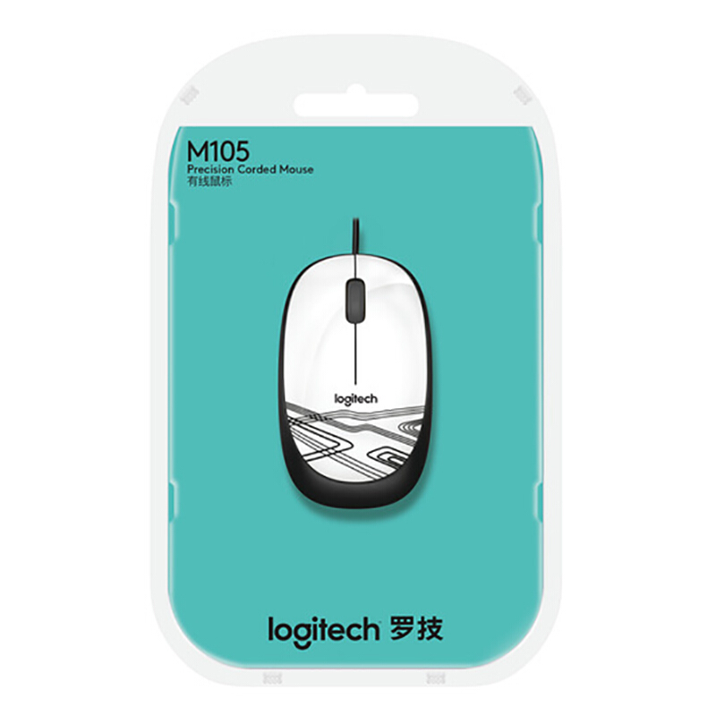 羅技（Logitech） M105 時尚多彩鼠標 左右手通用 (清新白) _http://02394.cn/img/sp/284/9ccbca07-989d-49d4-8418-5f23012154df.jpg