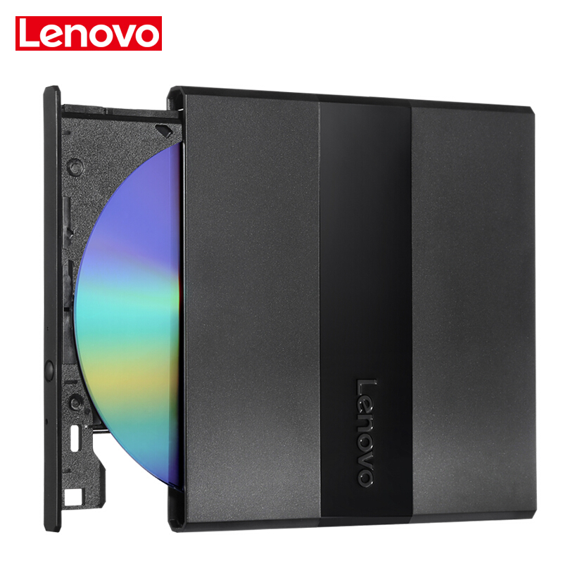 聯想（Lenovo） DB75-Plus 8倍速 USB2.0 外置光驅 DVD刻錄機 移動光驅 黑色(兼容Win7/8/10/XP/蘋果MAC雙系統(tǒng))