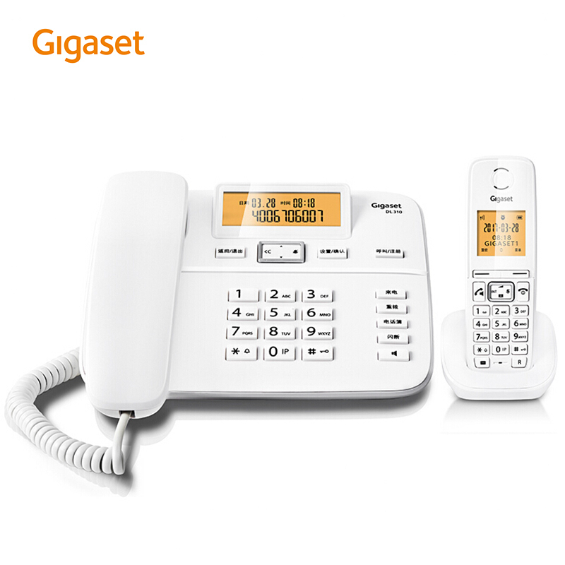 集怡嘉（Gigaset） DL310 原西門(mén)子品牌電話(huà)機(jī) 數(shù)字無(wú)繩電話(huà)家用子母機(jī)中文來(lái)電顯示一拖一辦公固定無(wú)線(xiàn)電話(huà)座機(jī)（白色）_http://02394.cn/img/sp/329/09a0cc8b-370b-4414-9886-36322670e88d.jpg