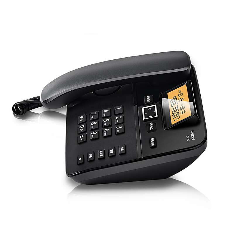 集怡嘉（Gigaset） DL310 原西門子品牌電話機 數(shù)字無繩電話家用子母機中文來電顯示一拖一辦公固定無線電話座機（黑色）_http://02394.cn/img/sp/329/db64d9ea-74b9-4e99-8972-347a38bdc443.jpg
