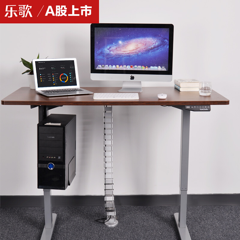 樂歌（Loctek） E1D 站立辦公電動升降桌套裝 (灰色桌架/胡桃木色桌板/方形1200x600mm) _http://02394.cn/img/sp/361/4847de49-104e-4176-81b1-c837b534f813.jpg