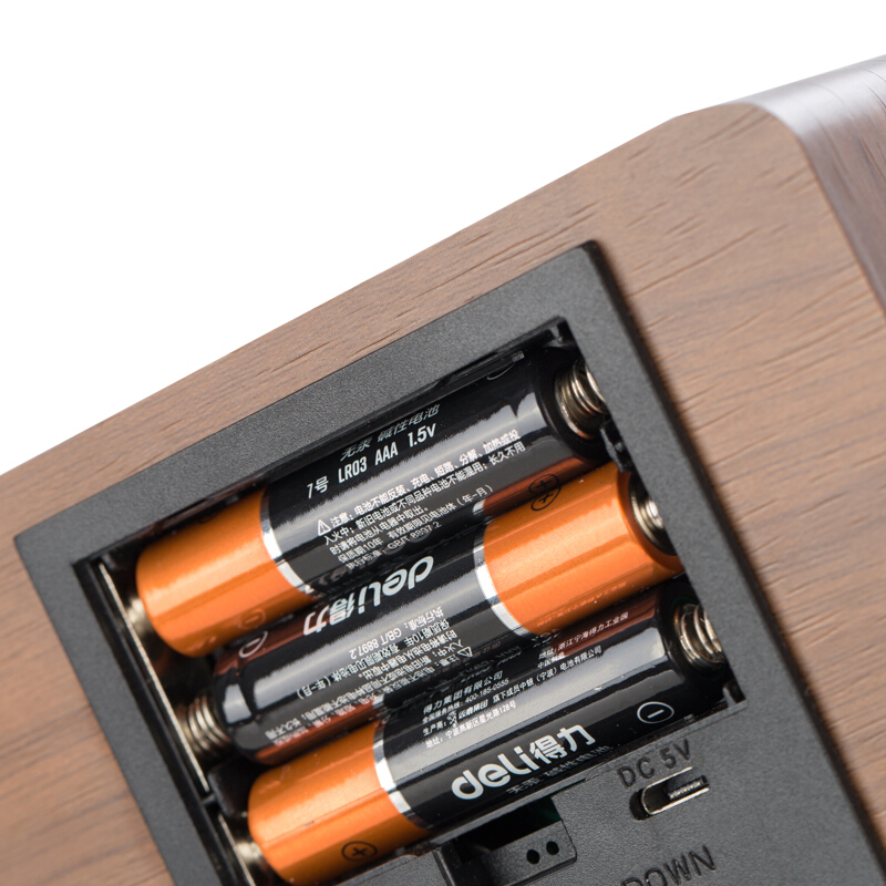 得力（deli） 8814 多功能電子鐘 100*42*70mm (棕色) _http://02394.cn/img/sp/419/5b00277a-8671-4fc5-945f-c04783b92dd2.jpg