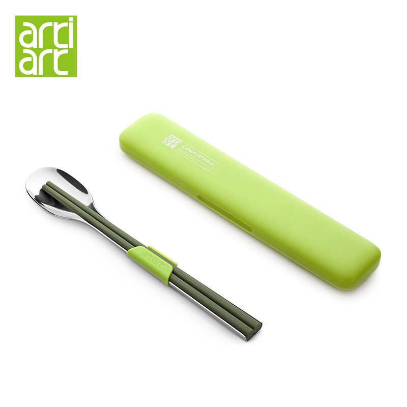 Artiart CARR072 創(chuàng)意餐具套裝/一勺一筷（綠色）