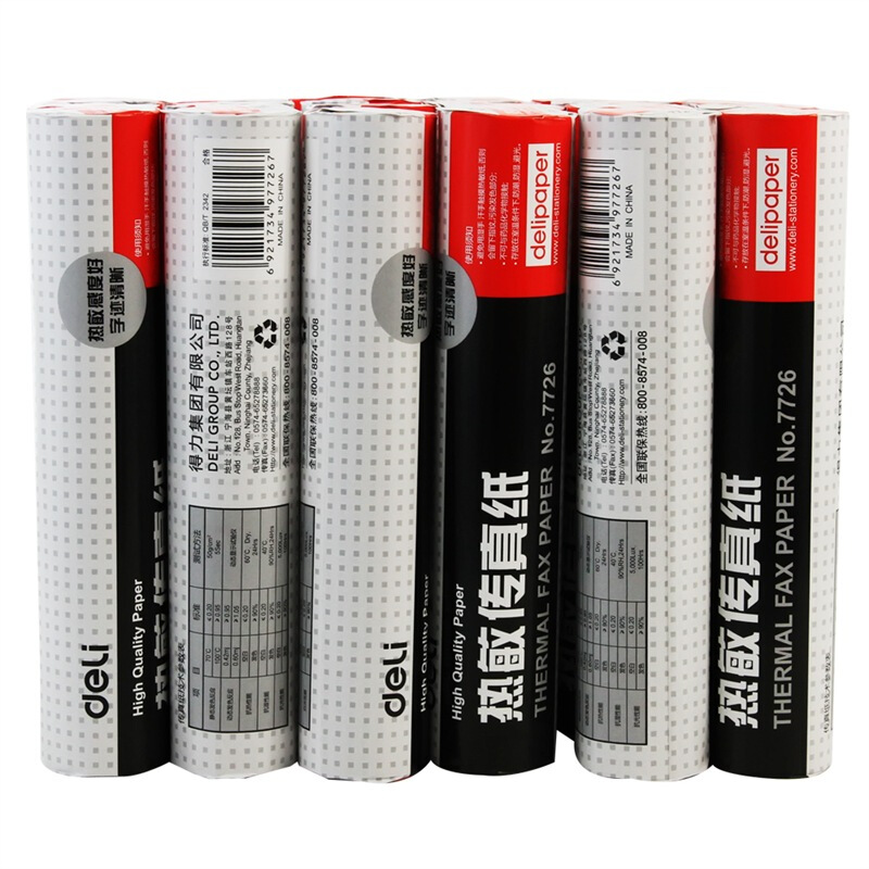 得力（deli） 7726 熱敏傳真紙(白)210mm*18.2m(卷)24卷裝_http://02394.cn/img/sp/82/faf731e4-3af4-4ba7-9f47-7400df76a980.jpg