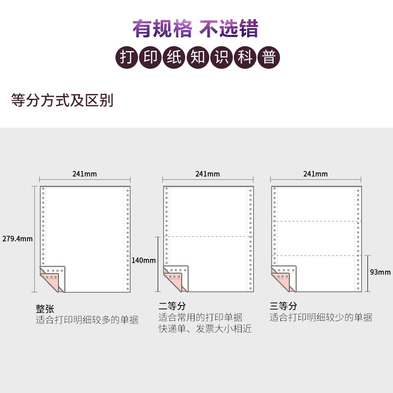 晨光(M&G)文具二聯(lián)三等分電腦打印紙 彩色針式打印紙241-2-1/3 80列 撕邊 色序:白紅 1000頁/箱APYY4S64_http://02394.cn/newimg/C202207/1658297017084.jpg
