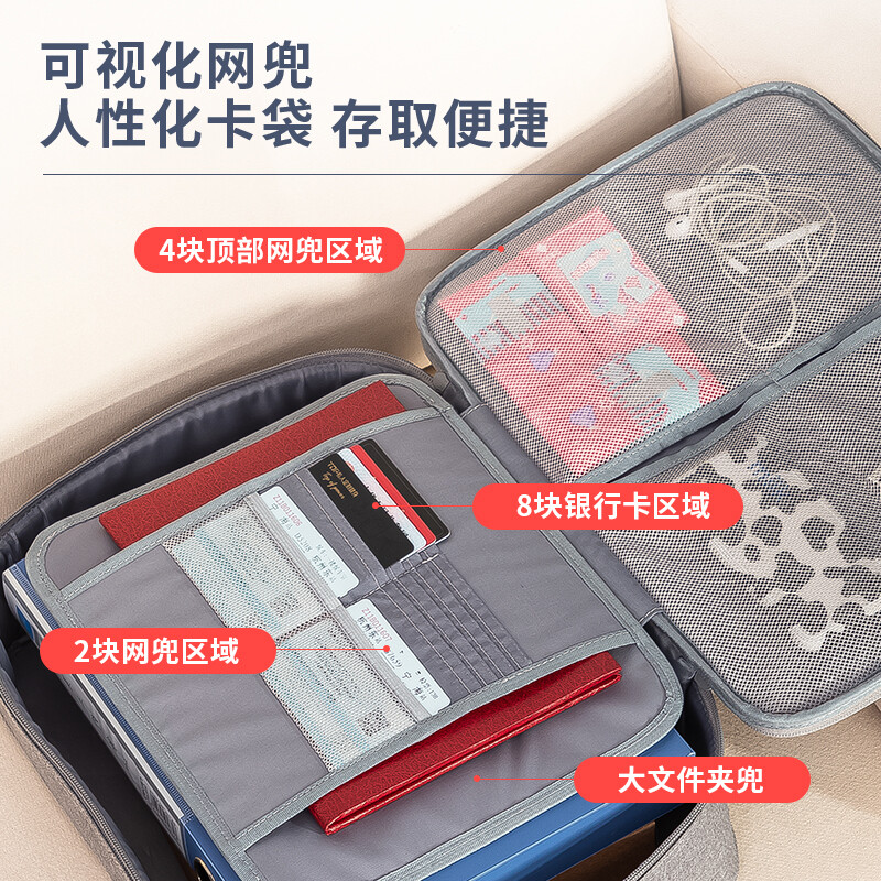得力(deli)大容量多功能文件袋 雙層 灰色 63758_http://02394.cn/newimg/C202208/1661932338431.jpg