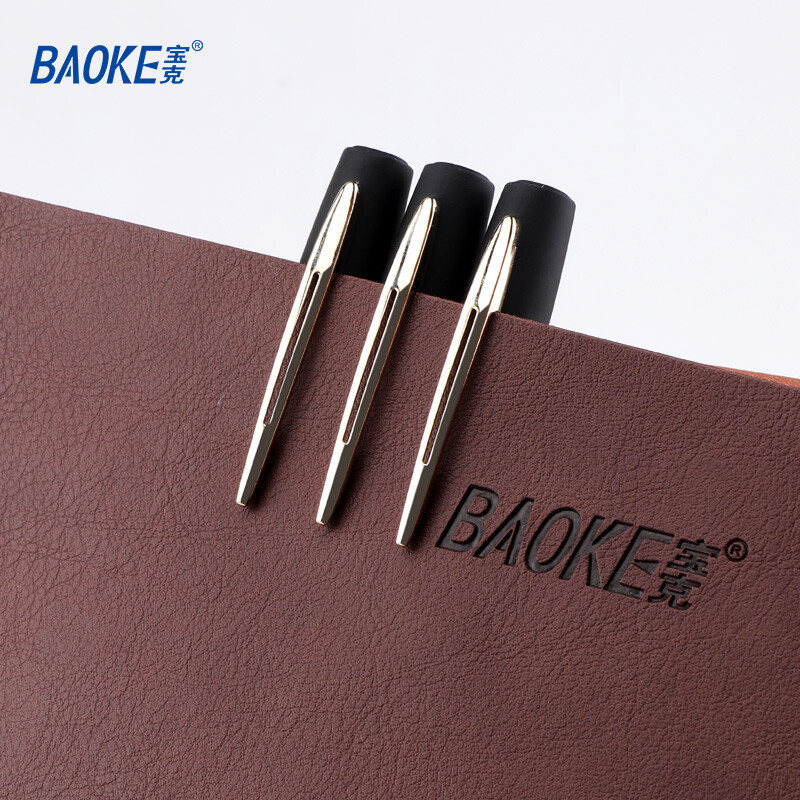 寶克（BAOKE）PC1848 1.0mm大容量黑色中性筆品質(zhì)辦公簽字筆磨砂筆桿水筆 12支/盒_http://02394.cn/newimg/C202209/1662539104163.jpg